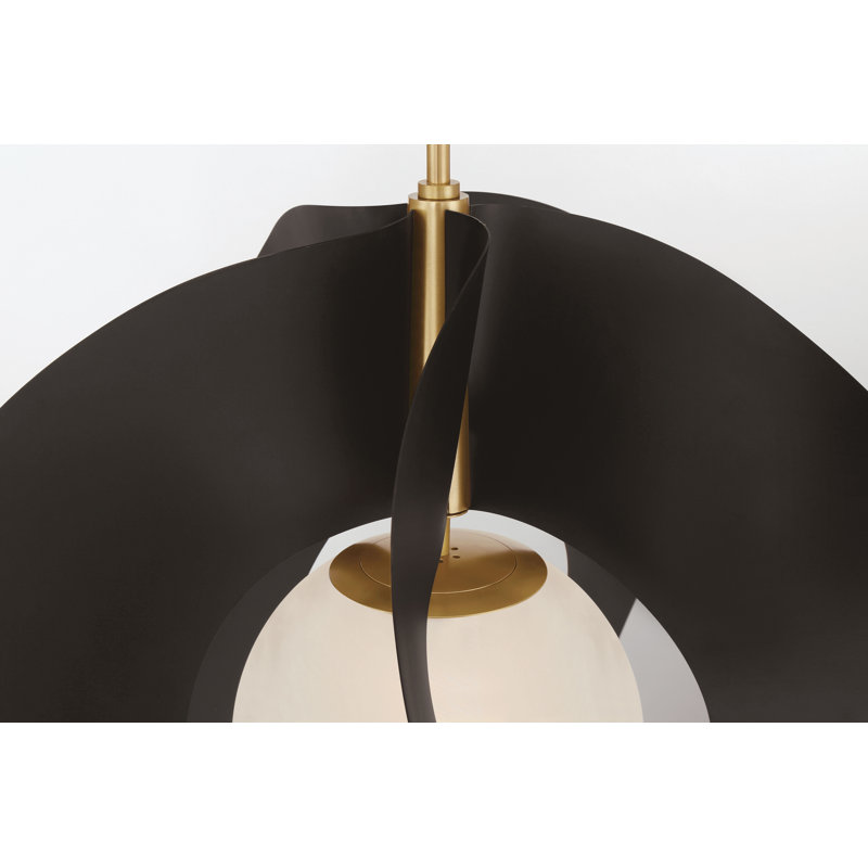 1 LIGHT PENDANT, Legacy Brass/Dark Bronze