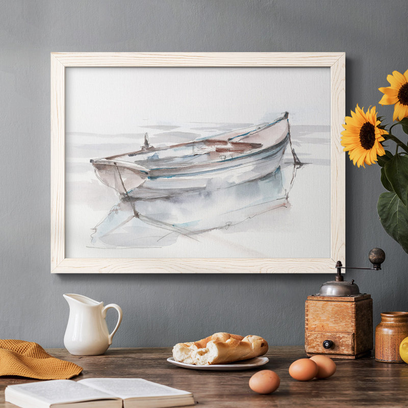 «Rolling Fog II», toile tendue avec châssis rustique, Blanc, H 28 po x l 42 po x P 1,5 po