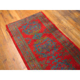 Antique Large Scale Tribal Arts and Crafts Design Turkish Oushak Very Long Wool Hallway Runner Rug