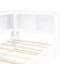 Lit de jour simple de taille simple avec lit gigogne et rangement - Structure en bois massif et ports-1365648734
