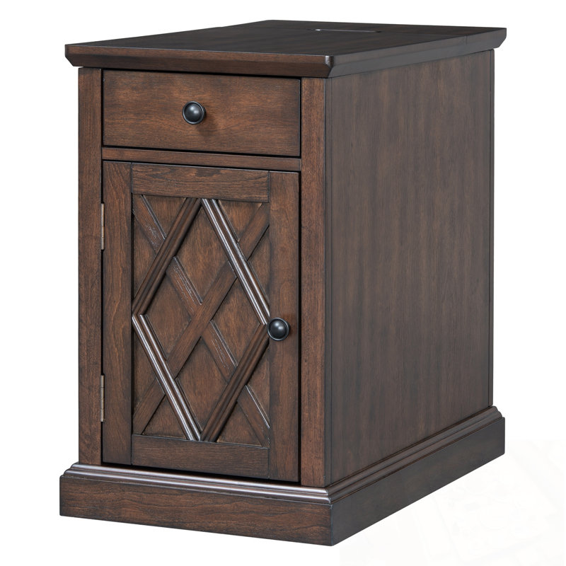 Imogine avec ports USB et rangement, Espresso antique