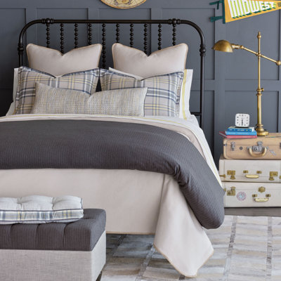 Ensemble d'édredon 100% coton gris Pattinson