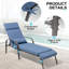 Ensemble de chaises longues inclinables en métal avec coussins de dossier Antrea-1573836316