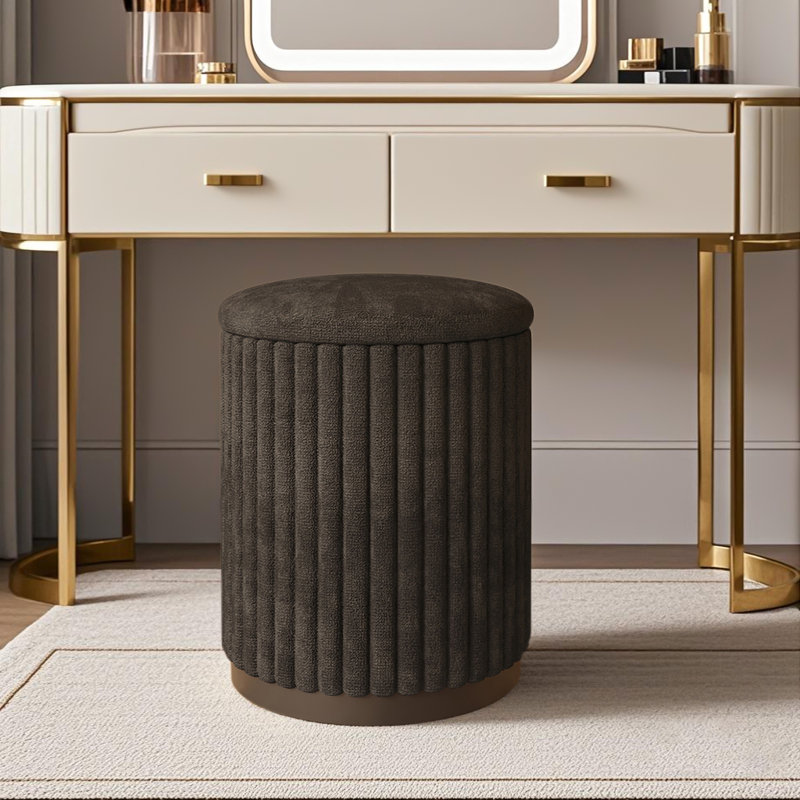 Manufactured Wood Accent Stool, Black