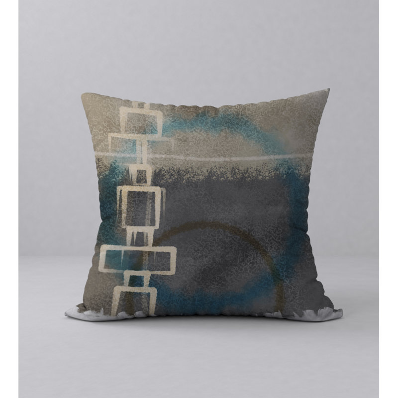 Abstract Reversible Throw Pillow, 18" x 18"