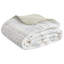 3 pièces de courtepointe en microfibre taupe / bleu en microfibre, double / grand, facile à entretenir avec matelassage à rainures, double / grand