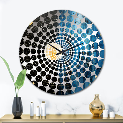 Horloge murale bleue Minimalisme lune V - Minimalisme