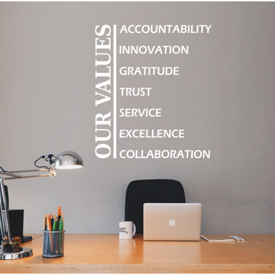 Adhésif décoratif "Our Values"