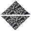 Serviette Fabcline Elegant 18 x 18 pouces - Durable et élégant, Pushp Varsha, noir