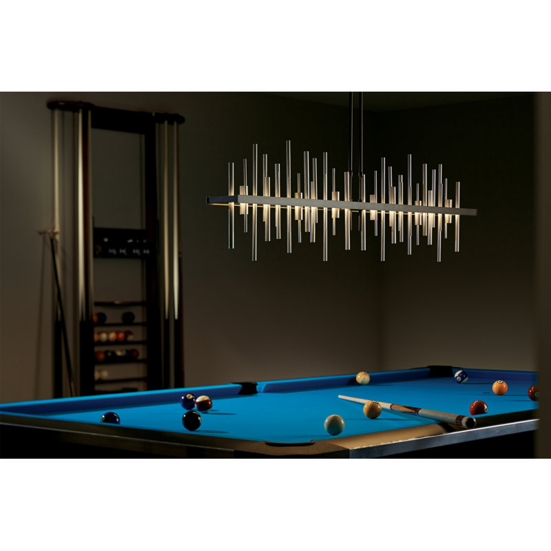 Cityscape 1 - Light Kitchen Island Linear LED Pendant, Sterling, Vintage Platinum