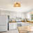 1 - Light Natural Rope Woven Semi - Flush Mount Ceiling Light