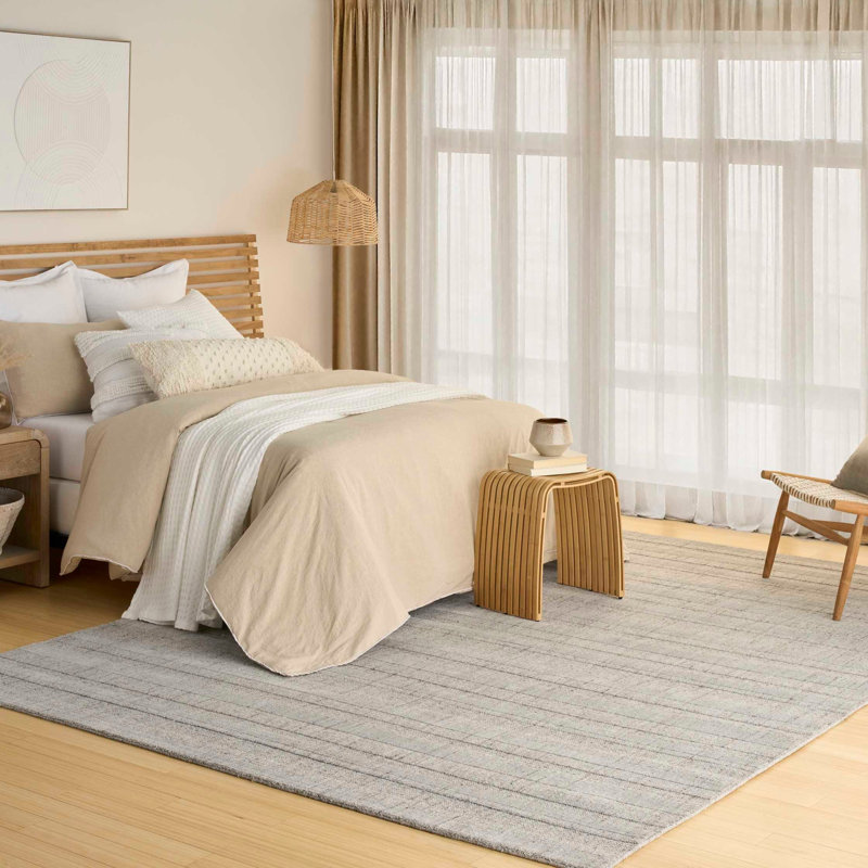 DKNY Pure Multi Weave Grey Contemporary Indoor Rug, Rectangle 7'9" x 9'9"