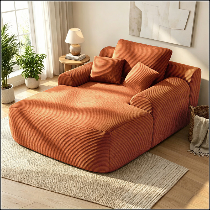 Méridienne convertible avec rembourrage moelleux, accoudoirs larges et coussins décoratifs pour un confort ultime dans le salon ou la chambre à coucher