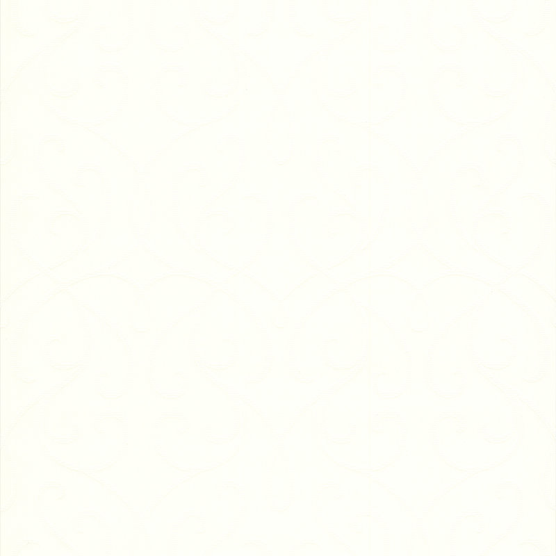 Papier peint à volutes en relief 33 pi x 20,5 po Mod Swirl Siilata, Blanc