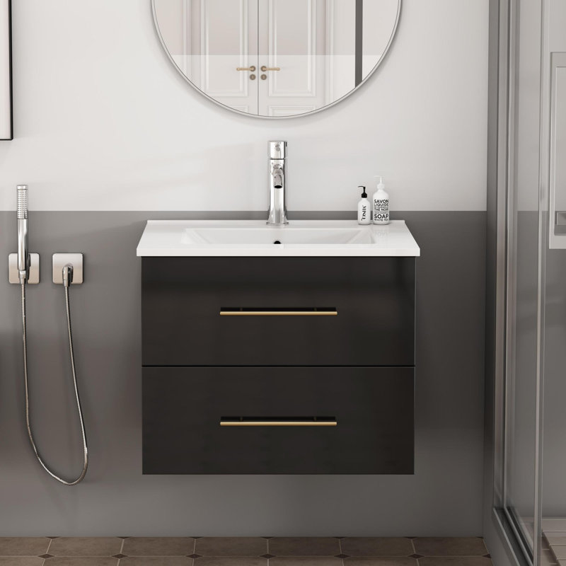 Wall-mounted Vanity Mdf Modern Bathroom Small Spaces