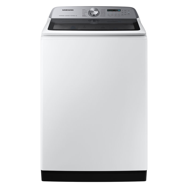 Samsung 5.4 cu. ft. Extra-Large Capacity Smart Top Load Washer with ActiveWave™ Agitator and Super Speed Wash, White