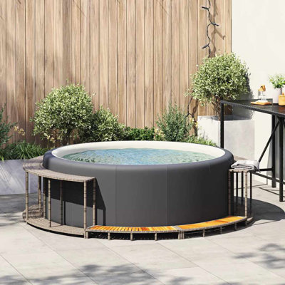 Contour de spa en rotin Vidaxl