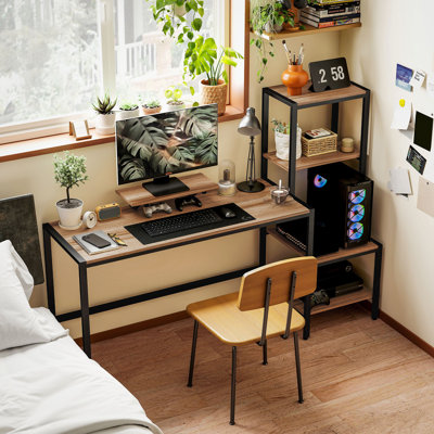 67" Computer Desk with Monitor Stand