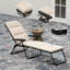 Chaise longue pliante avec coussin, dossier réglable -685918605