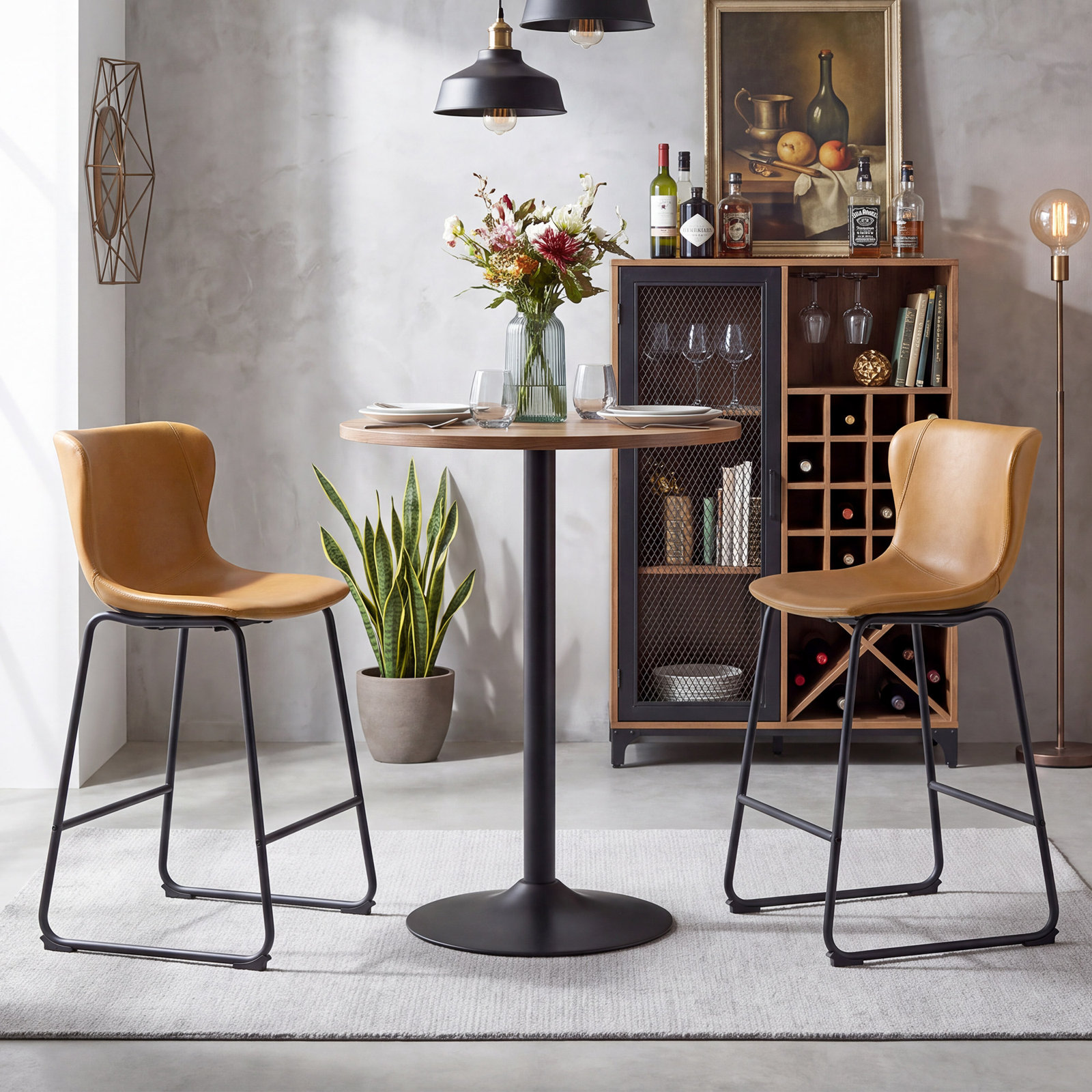23.5 " Bar Stool, Brown