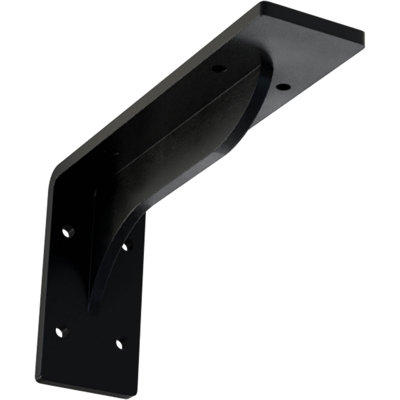 2"W x 6"D x 3 3/4"H Embrey Steel Bracket, Powder Coated Black