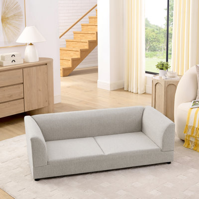 Comfortable For Medium And Large Doggie - Beige Modern Rectangular, , 56.5"*26"*17", Stable Short Legs Rectangular Dog Medium/Large Pets With , Soft Cushion,