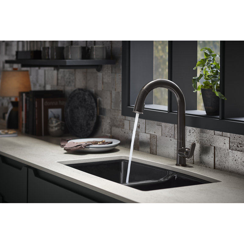 Sensate Pull-Down Touchless Single Handle Kitchen Faucet, Oil Rubbed Bronze