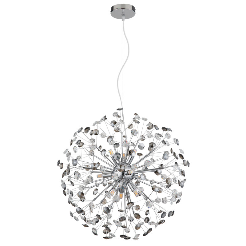 Funke - Light Pendant, Chrome, 100cm W x 60cm D, 9