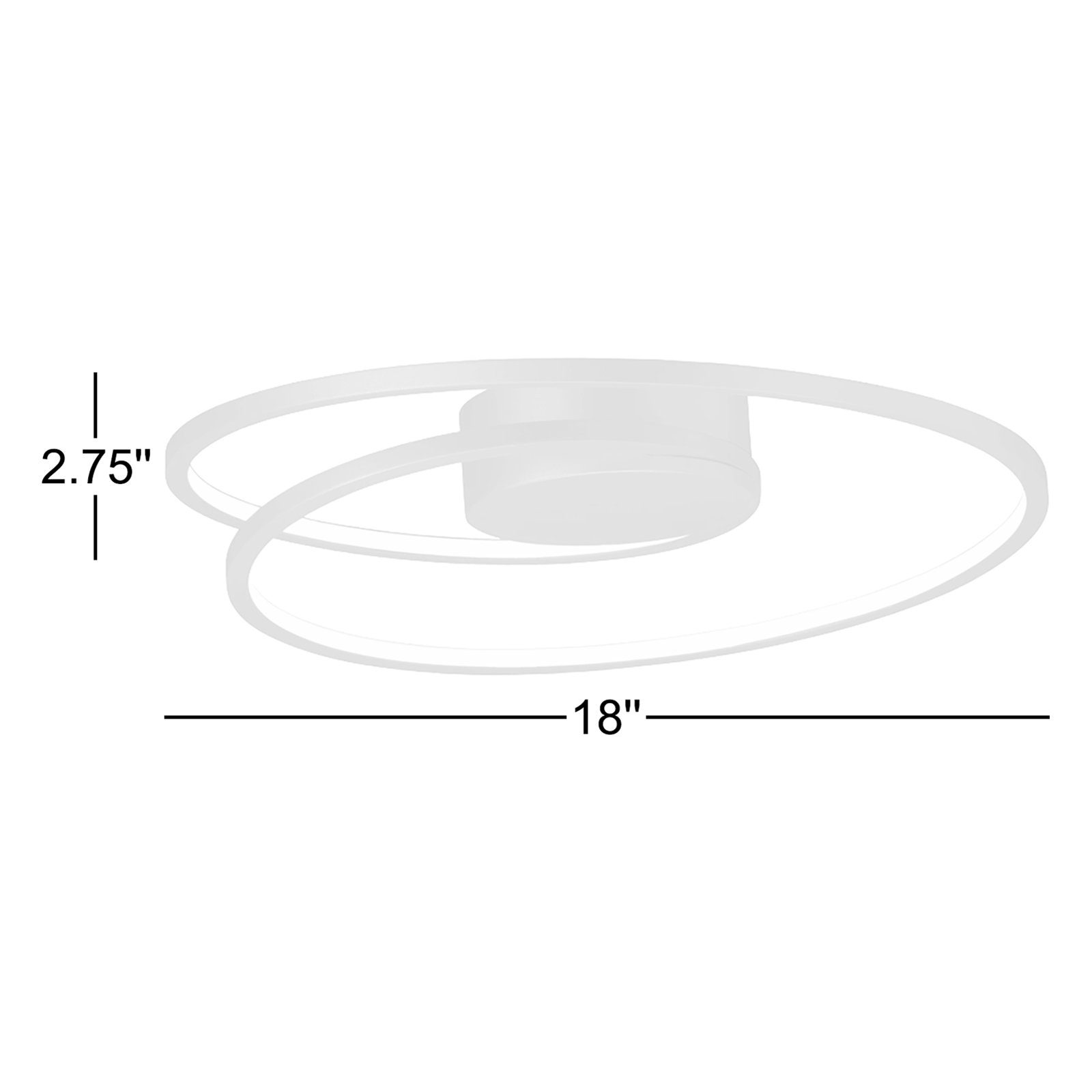 Ayla Single Light Acrylic LED Flush Mount
