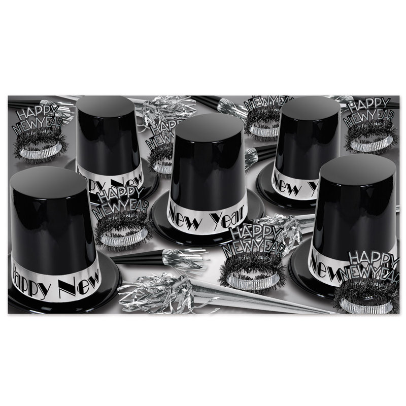 The Big Top Hat Asst for 50, Noir / or