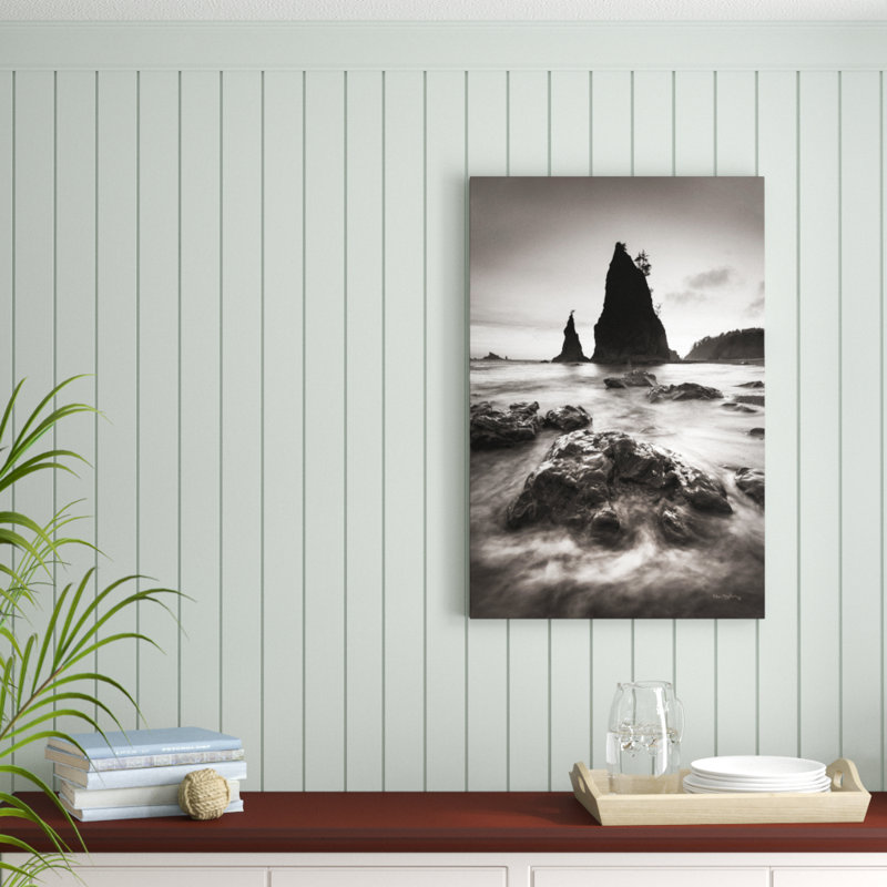 Split Rock Rialto Beach by Alan Majchrowicz - No Frame Print on Canvas, 91cm H x 61cm W x 3.8cm D