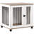 Dog Crate Furniture, Side Table Indoor Dog Kennel, End Table With Lockable Door For Small And Medium Dogs, Walnut Brown