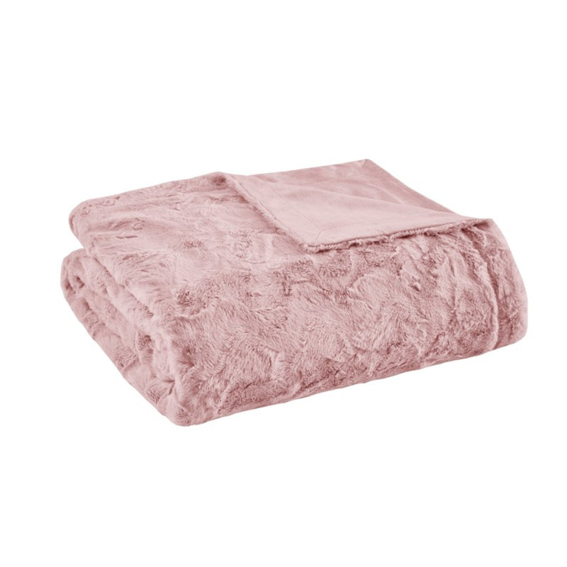 1 couverture en fausse fourrure 108X90 "1PC, L 107,99 po x l 89,99 po, Rosé
