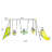 Green Interesting Six Function Swingset With Net Swing Metal Plastic Safe Swing Set 440Lbs For Outdoor Playground For Age 3+ With 31.5In Net Swing