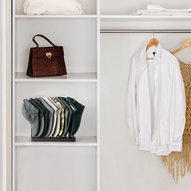 17 Stories Desktop Baseball Cap Storage Rack, Hat Rack That Holds 10 ...