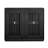 Mid Century Modern Black Fluted Hollow Sideboard with 2 Rear Outlet Holes & Ample Storage-1415354876