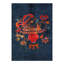 Tapis unique en laine bleu marine / orange 11 pi 6 po x 8 pi 10 000 po Kayla