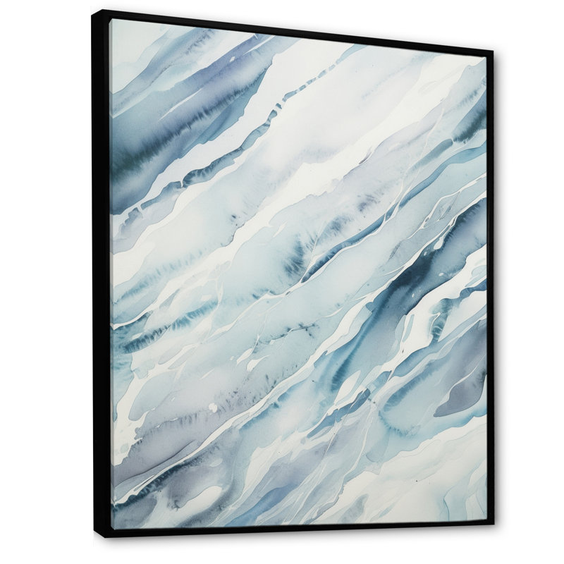 Blue Whirlwind I, reproduction d'art sur toile, Cadre flottant noir, H 20 po x l 12 po x P 1 po