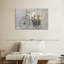 Ensemble de 3 pièces bouquet de roses blanches sur toile-370167272