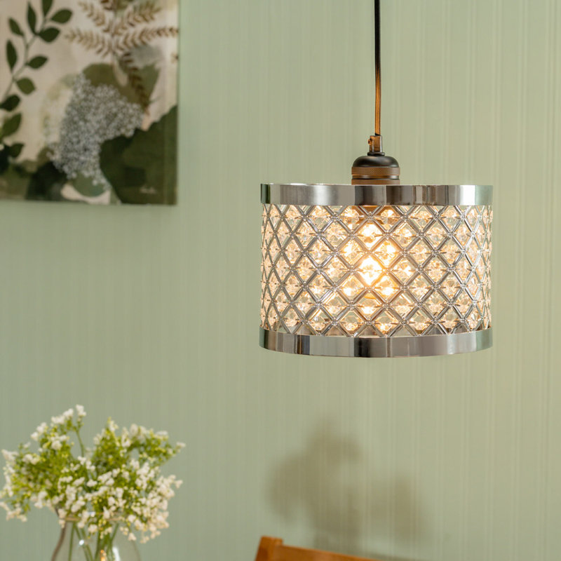 16.5cm H Metal Drum Lamp Shade ( Clip On ), Gold