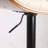 Walnut Bentwood Bar Stools Mid Century Modern Adjustable Counter Height Black Leather Upholstered 360°Swivel Bar Chairs For Kitchen Island/Dining Room/Cafe, 1 Chair/1Carton,Beige-230622527