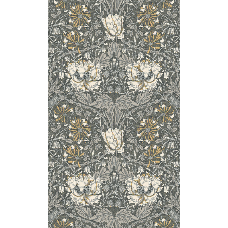 Mamadou Ogee Flora 10.05 m x 53 cm Matte Wallpaper Roll, Blue/Sage/Green