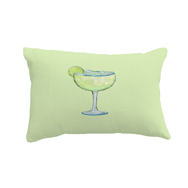 Housse et insert de coussin d'extérieur uni Margarita, Vert
