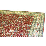 High-Quality Hand-Knotted Rust And Ivory Area Rug