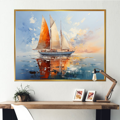 «Boat Minimalisme Regatta II», reproduction d'art sur toile
