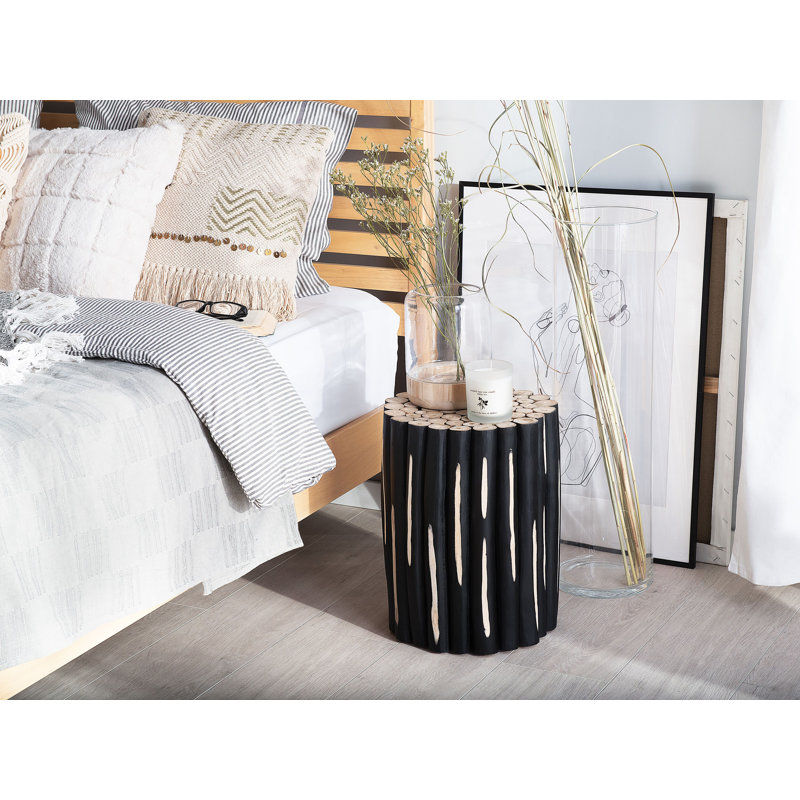 Barkhamsted Solid Wood Drum End Table