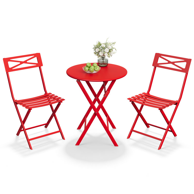 Patio Dining Set, Red