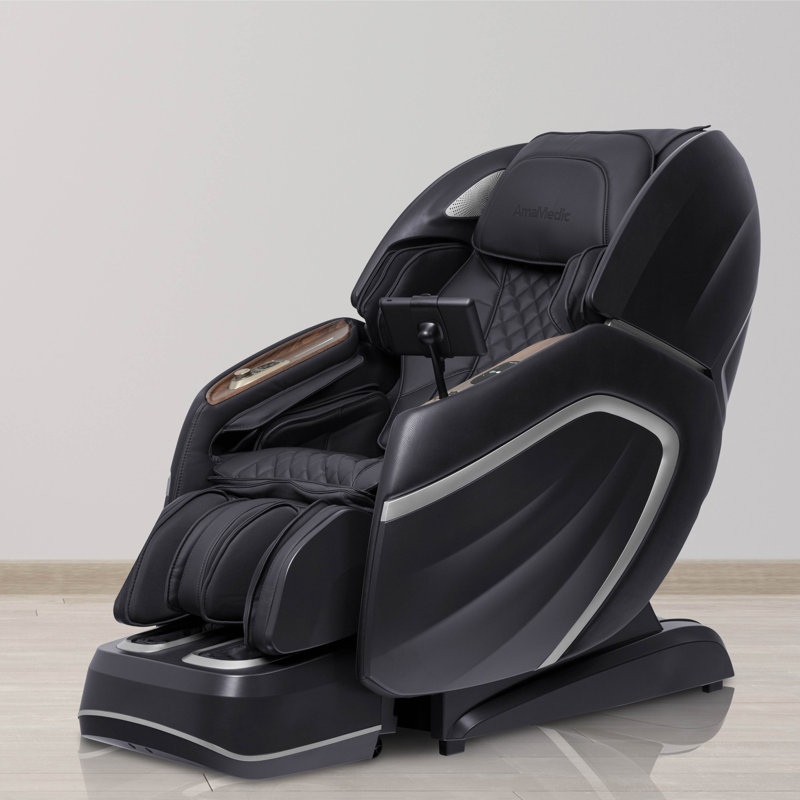 Hilux 4D Massage Chair, Black Faux Leather