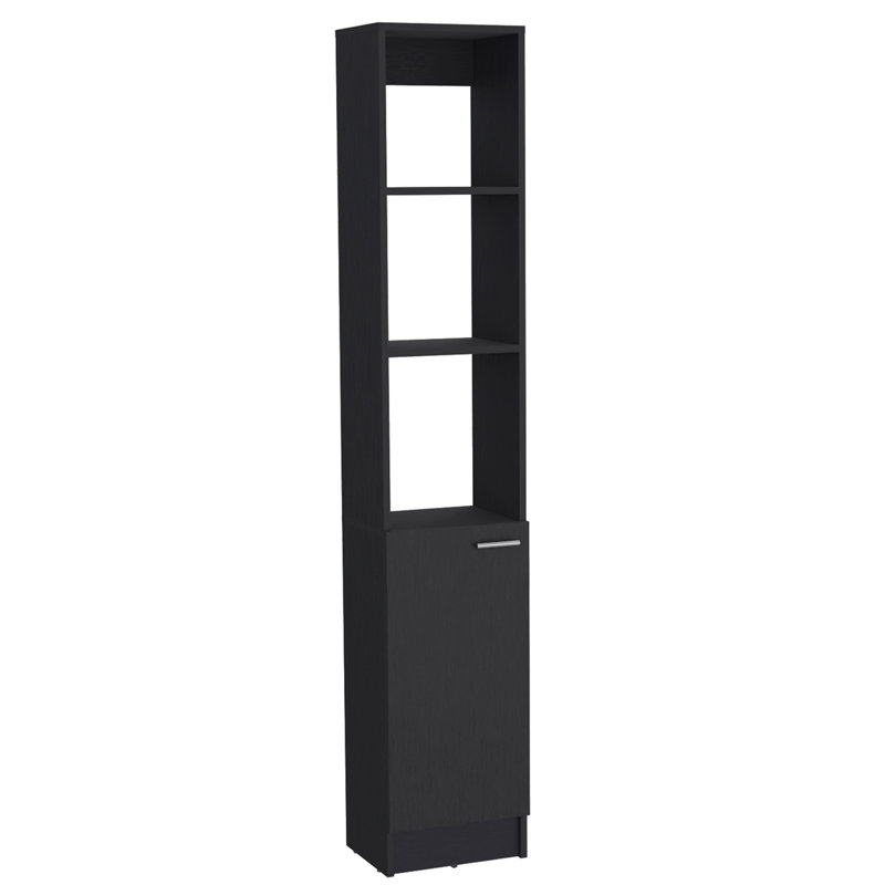 Armoire de rangement en lin Parks, Noir, noir, noir, noir
