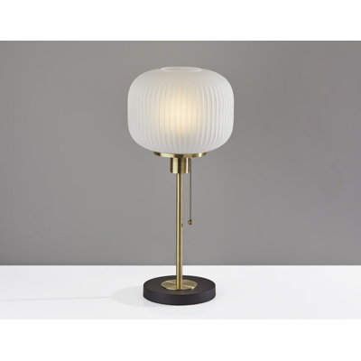 Lampe de table en verre antique